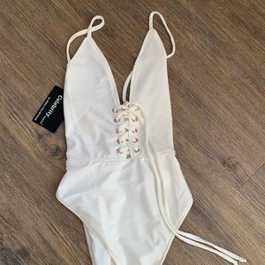 White Never Worn Tank Bodysuit